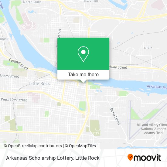 Mapa de Arkansas Scholarship Lottery