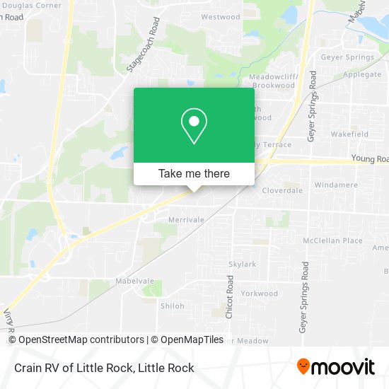 Mapa de Crain RV of Little Rock