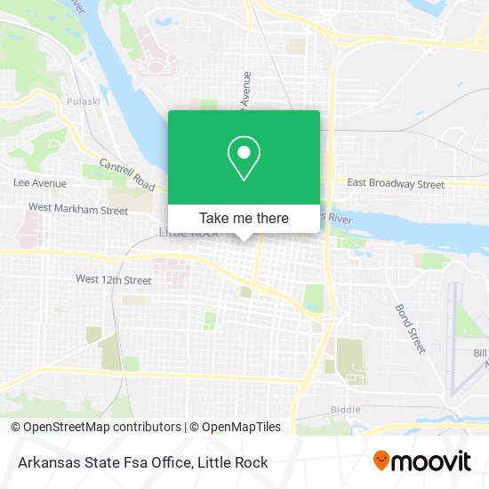 Mapa de Arkansas State Fsa Office