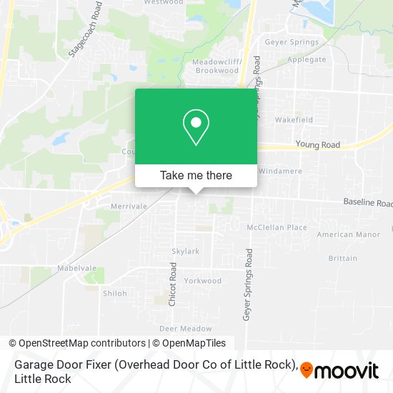 Garage Door Fixer (Overhead Door Co of Little Rock) map