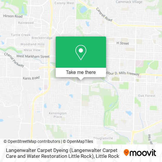 Mapa de Langenwalter Carpet Dyeing (Langenwalter Carpet Care and Water Restoration Little Rock)