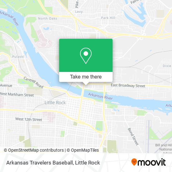 Mapa de Arkansas Travelers Baseball