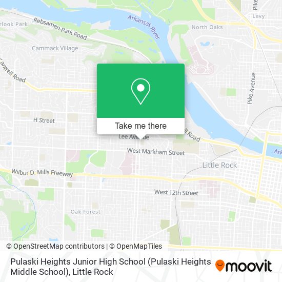 Mapa de Pulaski Heights Junior High School (Pulaski Heights Middle School)