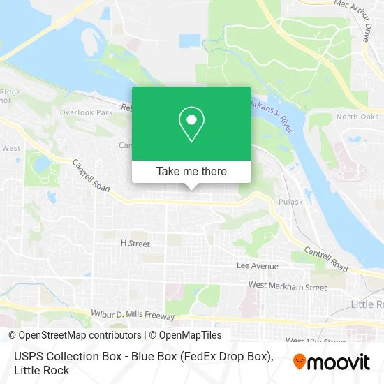 USPS Collection Box - Blue Box (FedEx Drop Box) map
