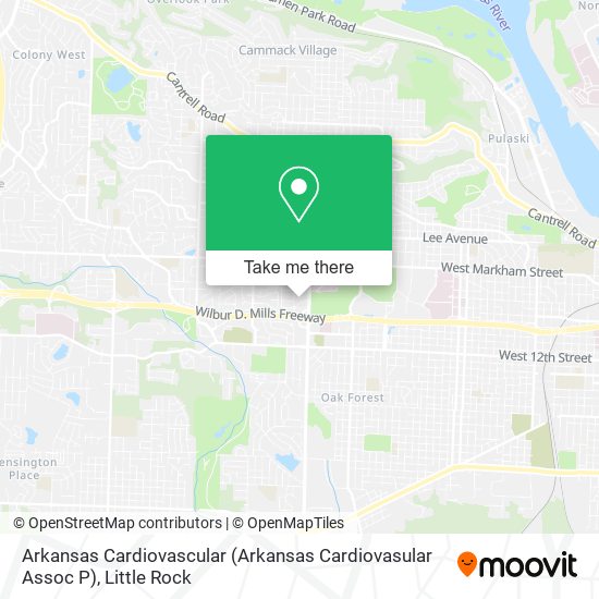 Arkansas Cardiovascular (Arkansas Cardiovasular Assoc P) map
