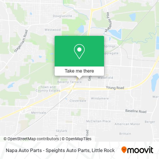 Mapa de Napa Auto Parts - Speights Auto Parts