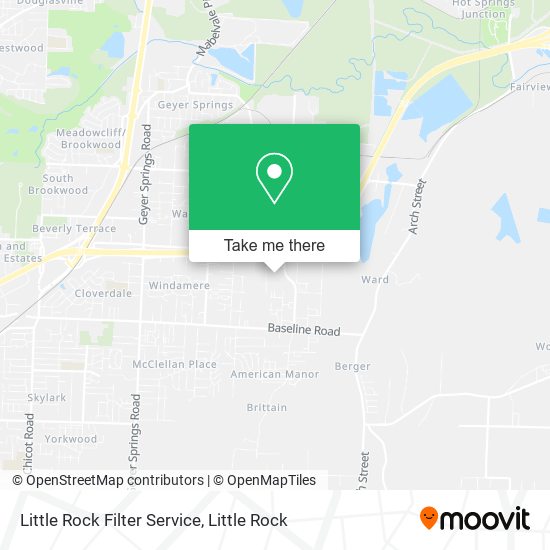 Little Rock Filter Service map