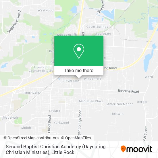 Mapa de Second Baptist Christian Academy (Dayspring Christian Ministries)