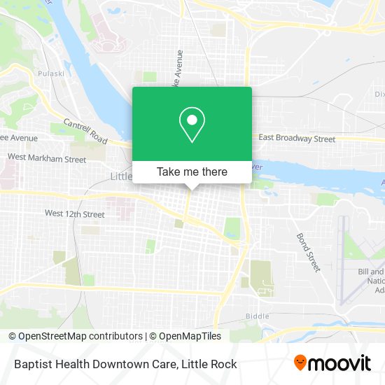 Baptist Health Downtown Care map