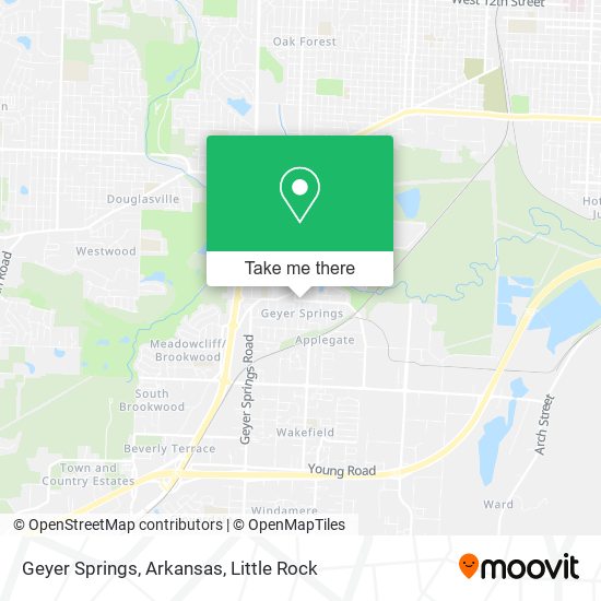Geyer Springs, Arkansas map