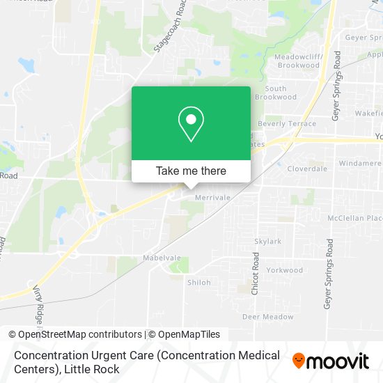 Mapa de Concentration Urgent Care (Concentration Medical Centers)