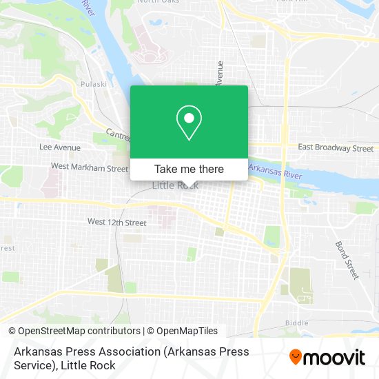 Mapa de Arkansas Press Association (Arkansas Press Service)