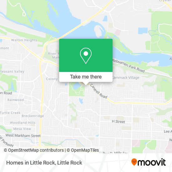Homes in Little Rock map