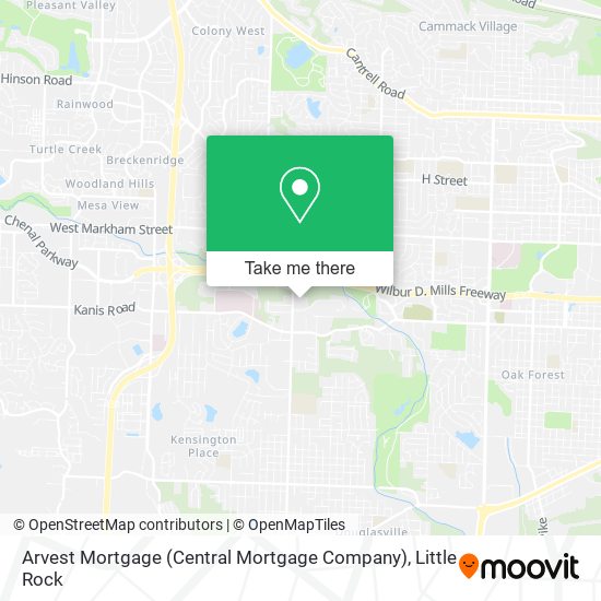 Mapa de Arvest Mortgage (Central Mortgage Company)