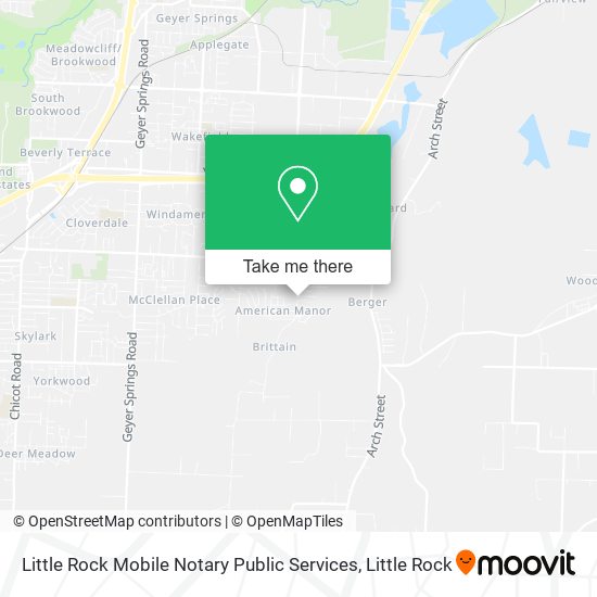 Little Rock Mobile Notary Public Services map