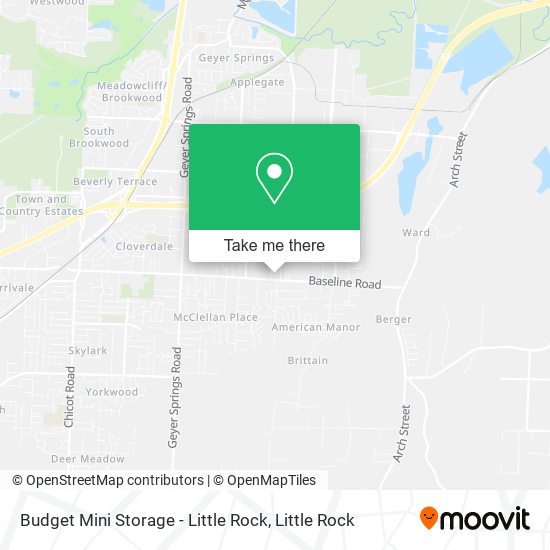Mapa de Budget Mini Storage - Little Rock