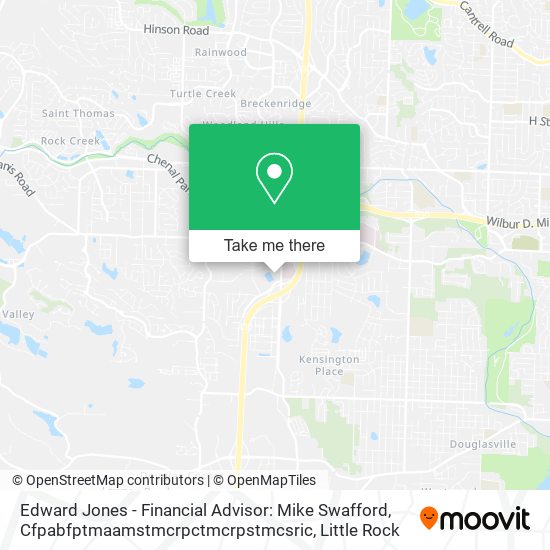 Mapa de Edward Jones - Financial Advisor: Mike Swafford, Cfpabfptmaamstmcrpctmcrpstmcsric