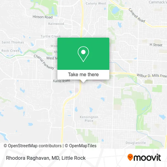 Rhodora Raghavan, MD map