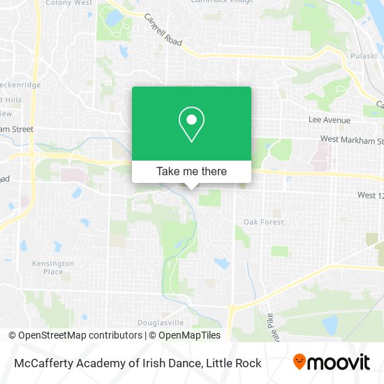 Mapa de McCafferty Academy of Irish Dance