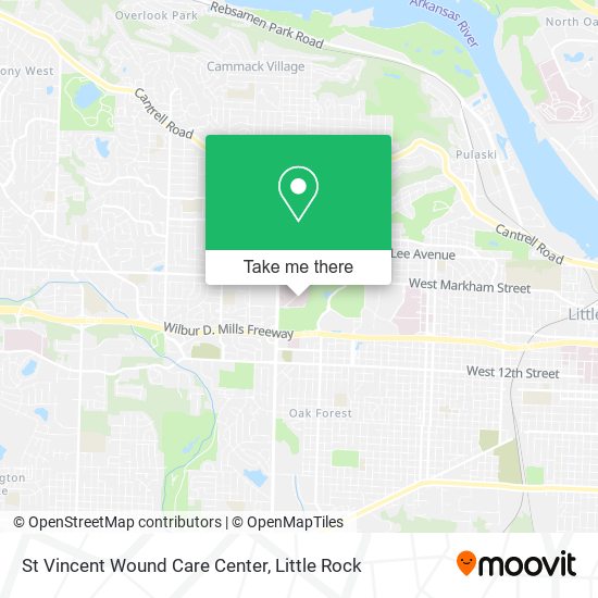 St Vincent Wound Care Center map