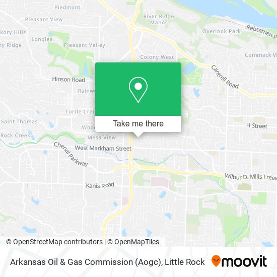 Mapa de Arkansas Oil & Gas Commission (Aogc)
