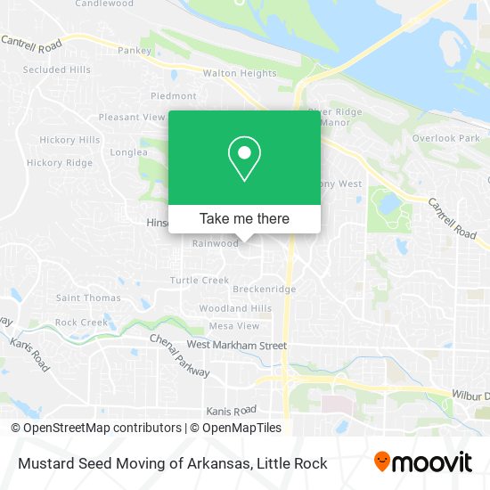 Mapa de Mustard Seed Moving of Arkansas