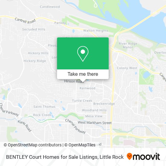 Mapa de BENTLEY Court Homes for Sale Listings