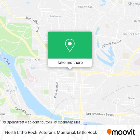 Mapa de North Little Rock Veterans Memorial