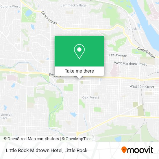 Little Rock Midtown Hotel map