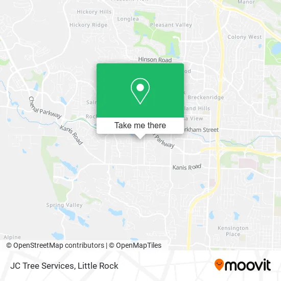 Mapa de JC Tree Services