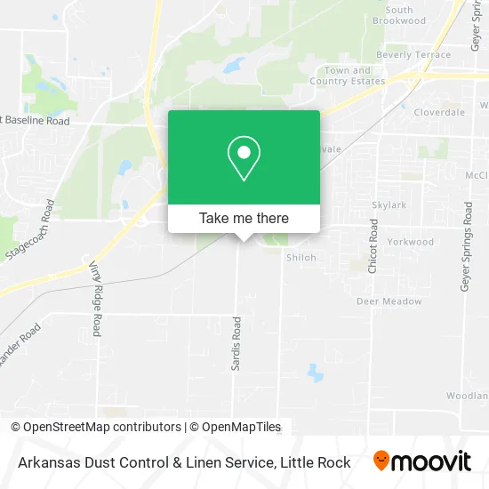 Arkansas Dust Control & Linen Service map