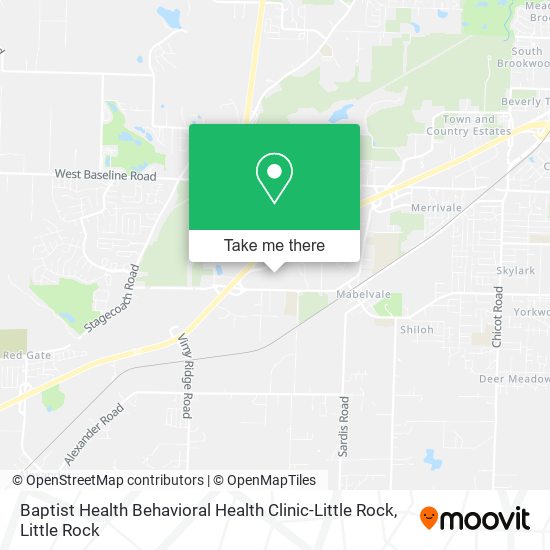 Baptist Health Behavioral Health Clinic-Little Rock map