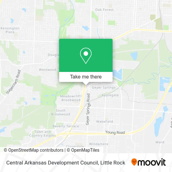 Central Arkansas Development Council map