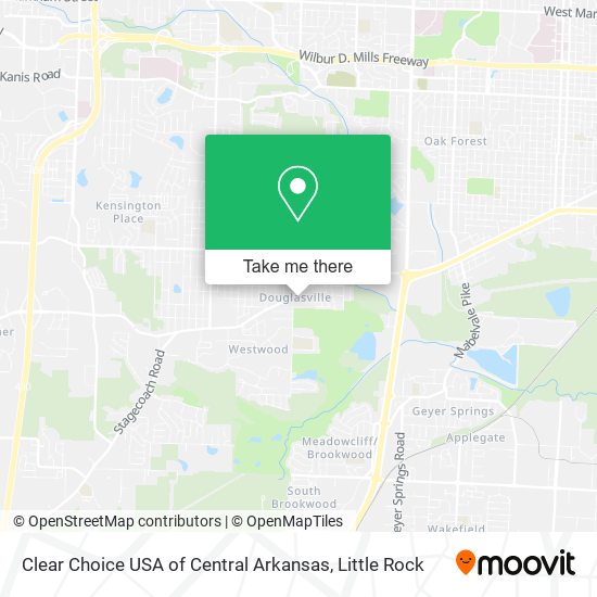 Clear Choice USA of Central Arkansas map