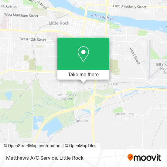 Matthews A/C Service map
