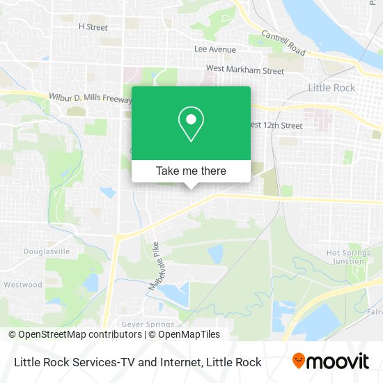 Mapa de Little Rock Services-TV and Internet