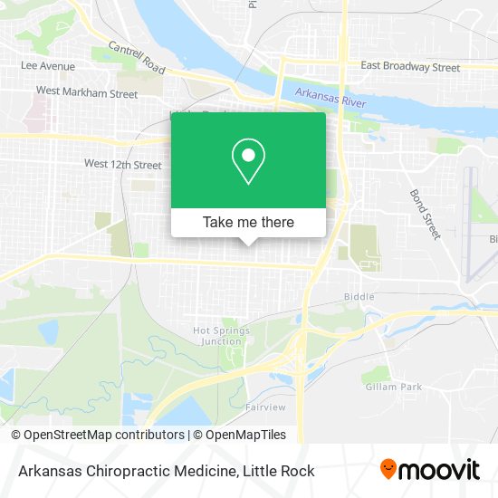 Arkansas Chiropractic Medicine map