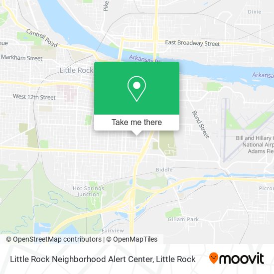 Little Rock Neighborhood Alert Center map