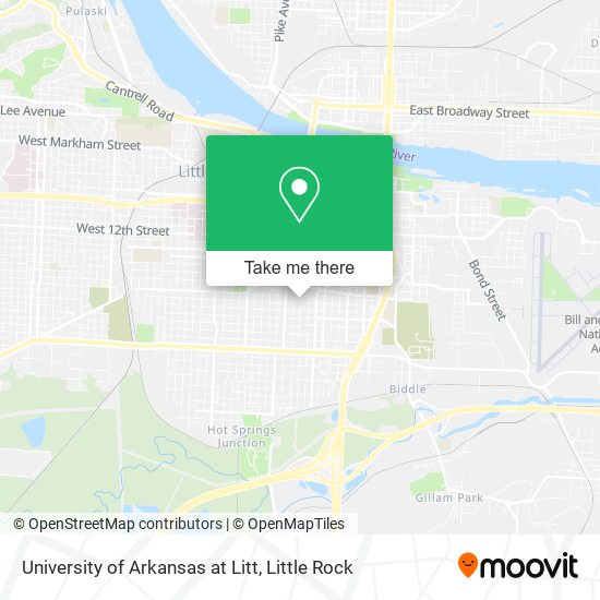 University of Arkansas at Litt map