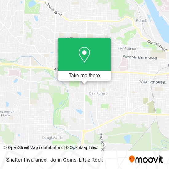 Shelter Insurance - John Goins map