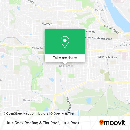 Little Rock Roofing & Flat Roof map