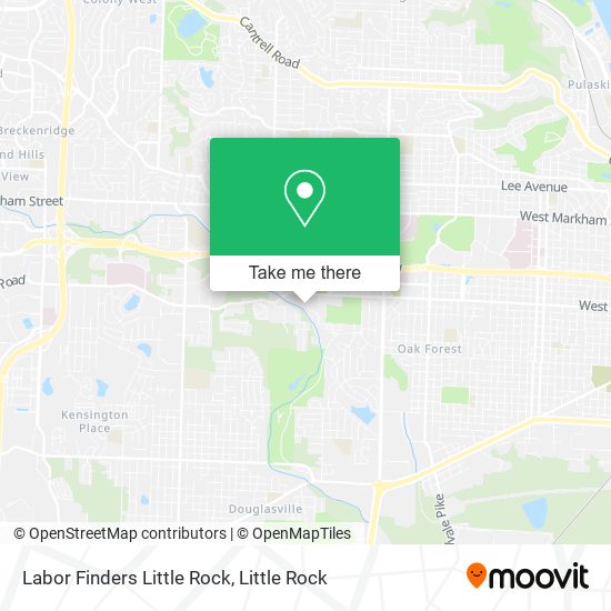 Mapa de Labor Finders Little Rock