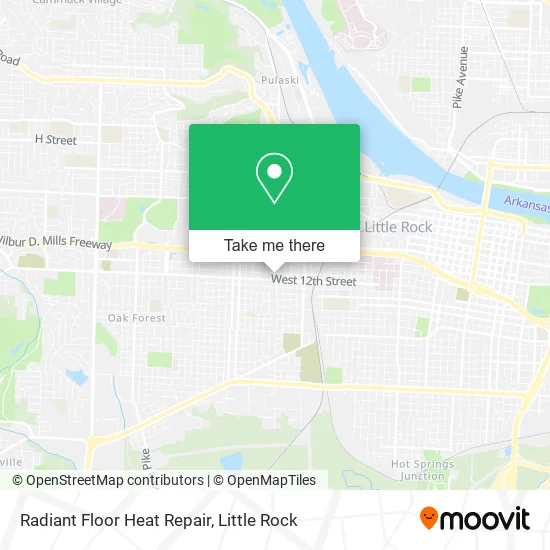 Radiant Floor Heat Repair map