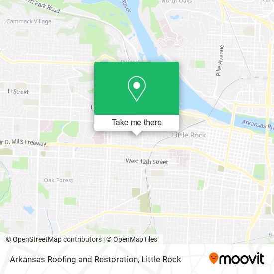 Mapa de Arkansas Roofing and Restoration