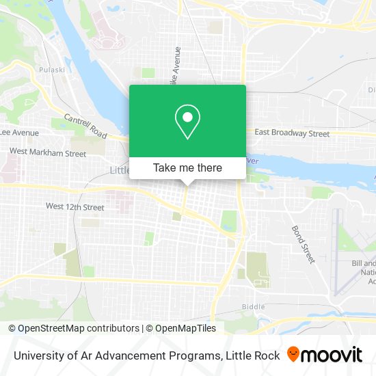 Mapa de University of Ar Advancement Programs