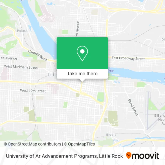 University of Ar Advancement Programs map
