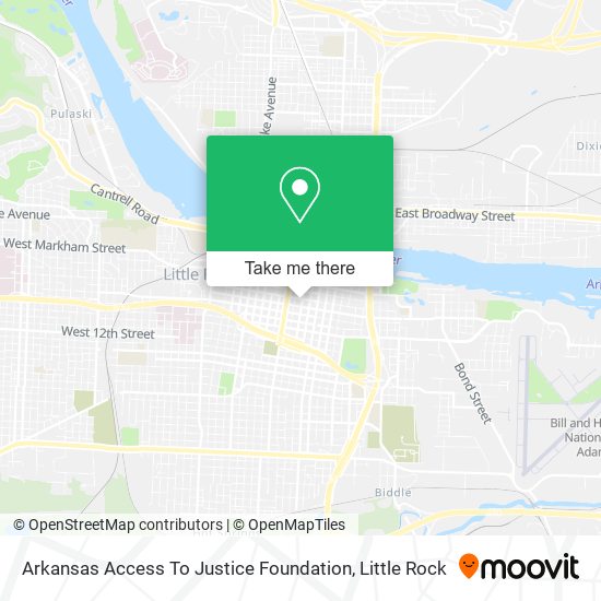 Mapa de Arkansas Access To Justice Foundation