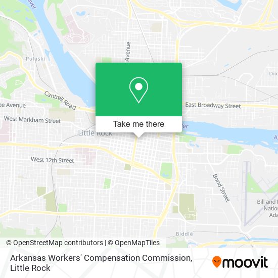 Arkansas Workers' Compensation Commission map