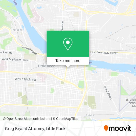 Greg Bryant Attorney map