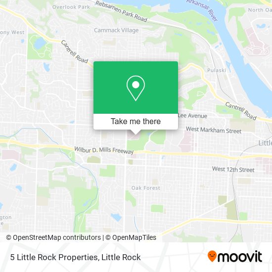 Mapa de 5 Little Rock Properties